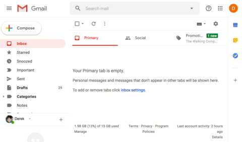 empty gmail